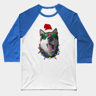 Christmas Husky Baseball T-Shirt